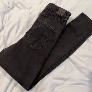 AE next level highest waist curvy jegging size 8 black